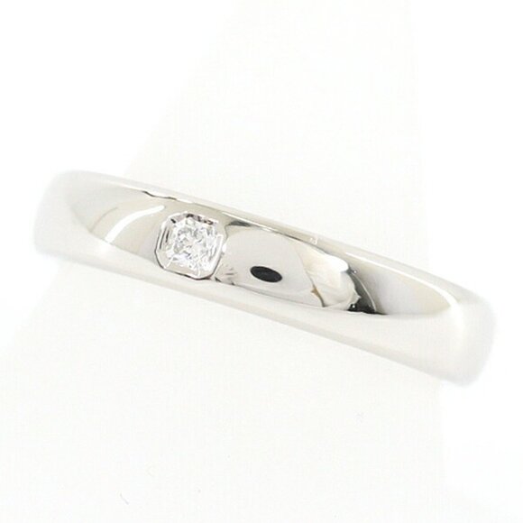 TIFFANY & CO. Platinum Diamond Ring - Picture 1 of 10